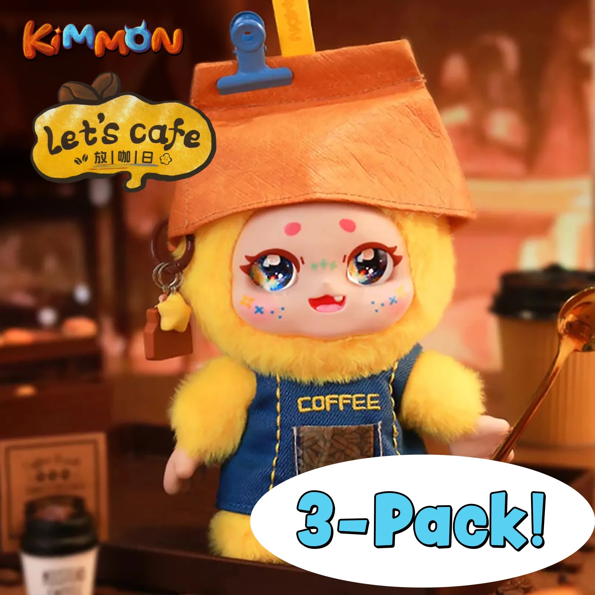 Kimmon Let’s Cafe 3-PACK - Limited Edition Blind Box Plush Collectibles - Kawaii Culture Cuteness