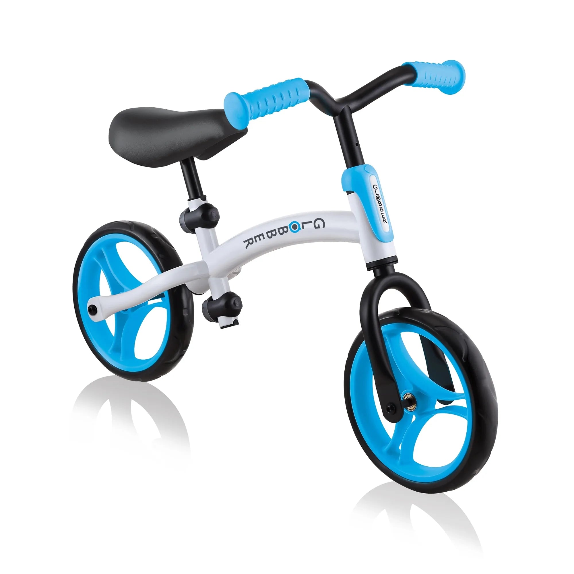 Globber Go Bike Balance Bike Black and Sky Blue Main Image