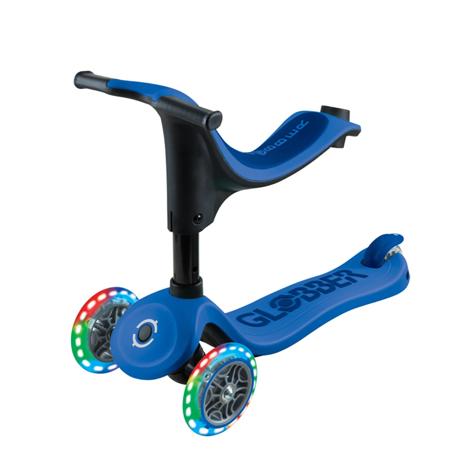 Globber GO•UP Sporty Lights - Blue & Dark Navy Blue - Award-Winning Fun - Ages 15m-7+ yrs - Brown's Hobby & Game