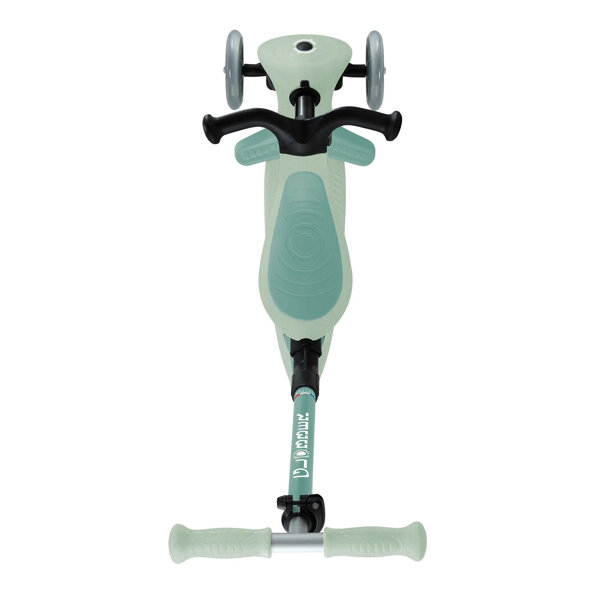 Globber GO•UP Foldable ACTIVE Ecologic 3-in-1 Scooter - 4-Height Adjustable - Award-Winning Planet-Friendly Fun - Pistachio Green - 15m-9+ yrs