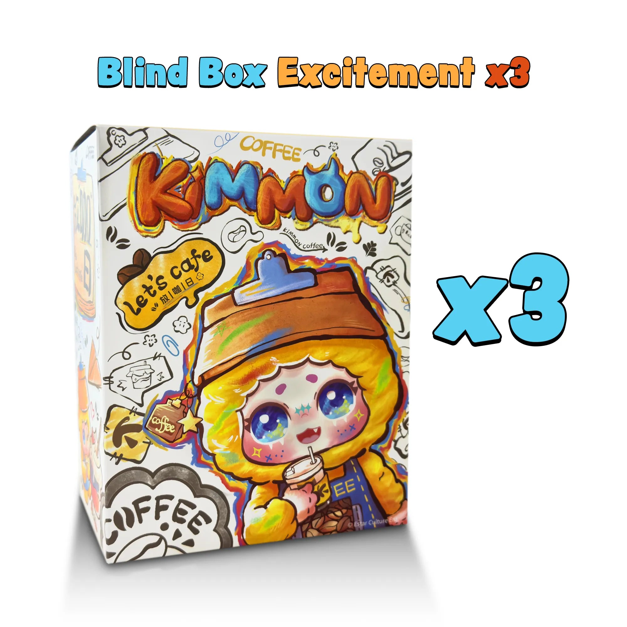 Kimmon Let’s Cafe 3-PACK - Limited Edition Blind Box Plush Collectibles - Kawaii Culture Cuteness
