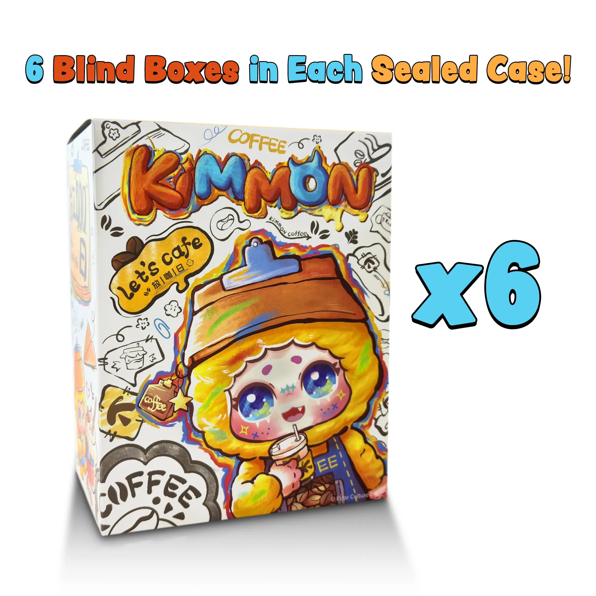 Kimmon Let’s Cafe 6-PACK Sealed Case - Limited Edition Blind Box Plush Collectibles - Kawaii Culture Cuteness