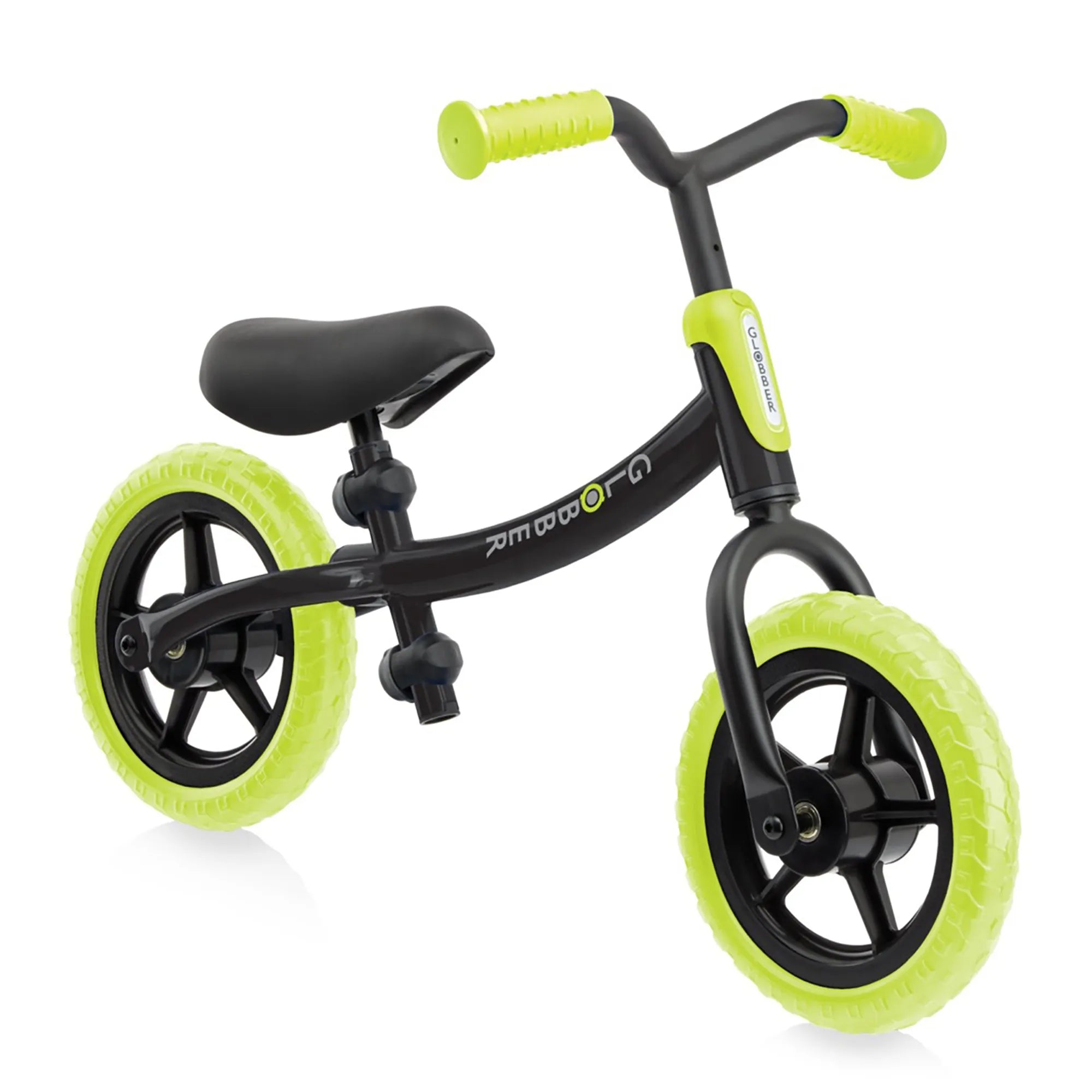 Globber Go Bike Balance Bike Black Lime Green New Model Ages 2 5 yrs Brown s Hobby Game