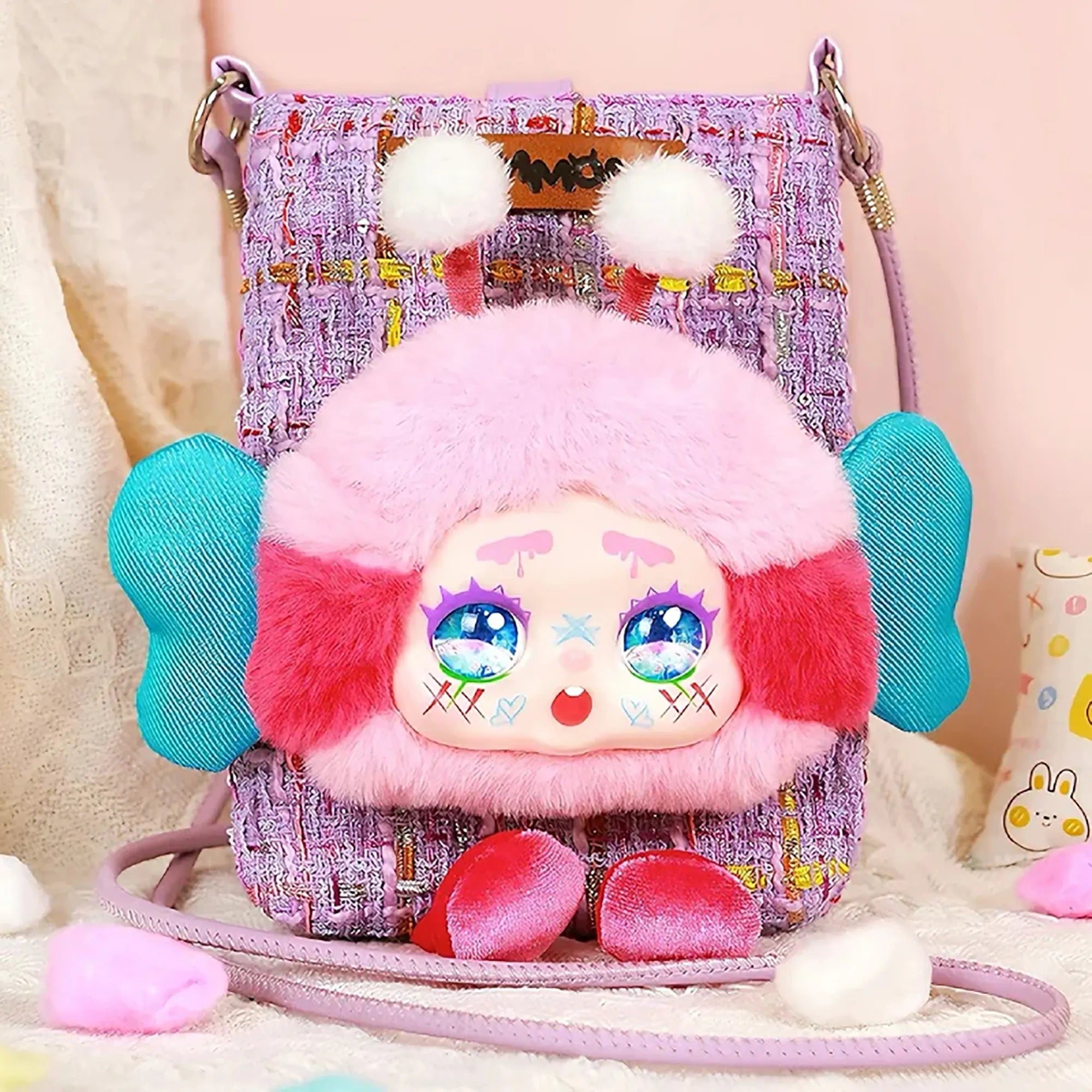 Kimmon Travel Cute Pet Cross-Body Bag 2-PACK - Limited Edition Blind Box Plush Collectibles - Kawaii Culture Cuteness