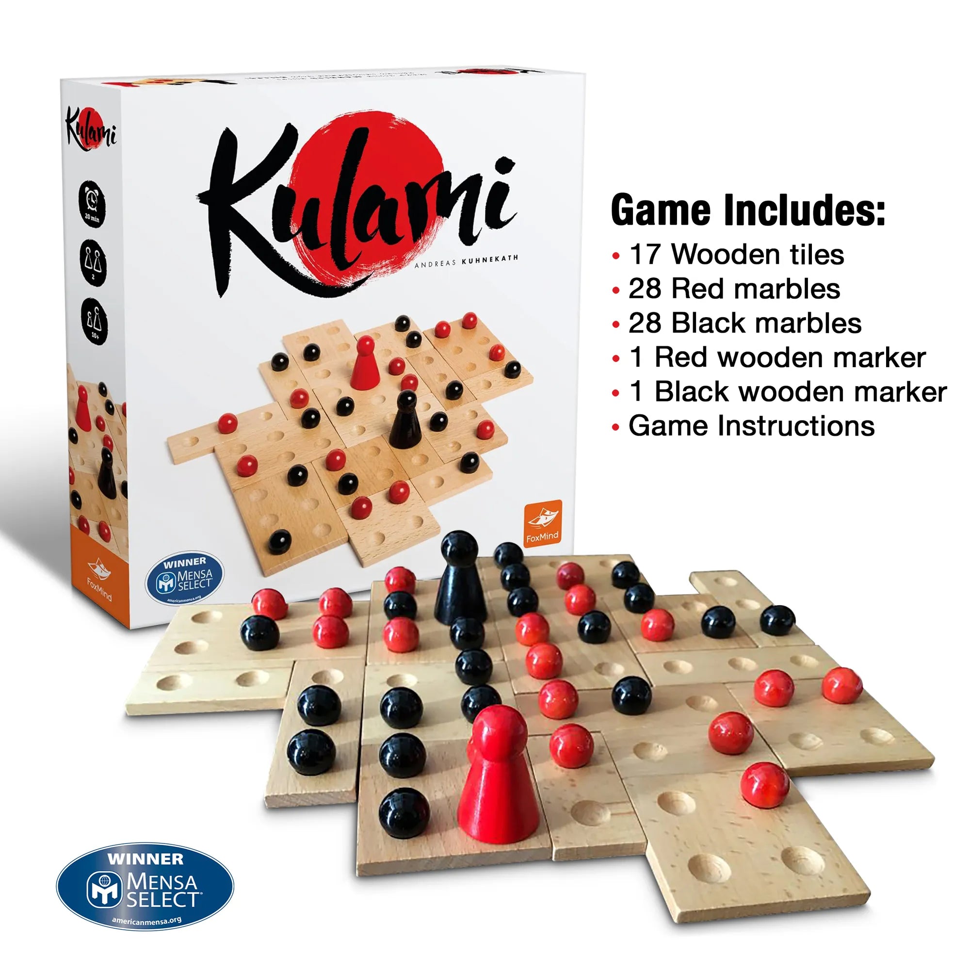 Kulami - Mensa Winning Strategy Game for Sharp Minds - Age 9+ - Brown's Hobby & Game