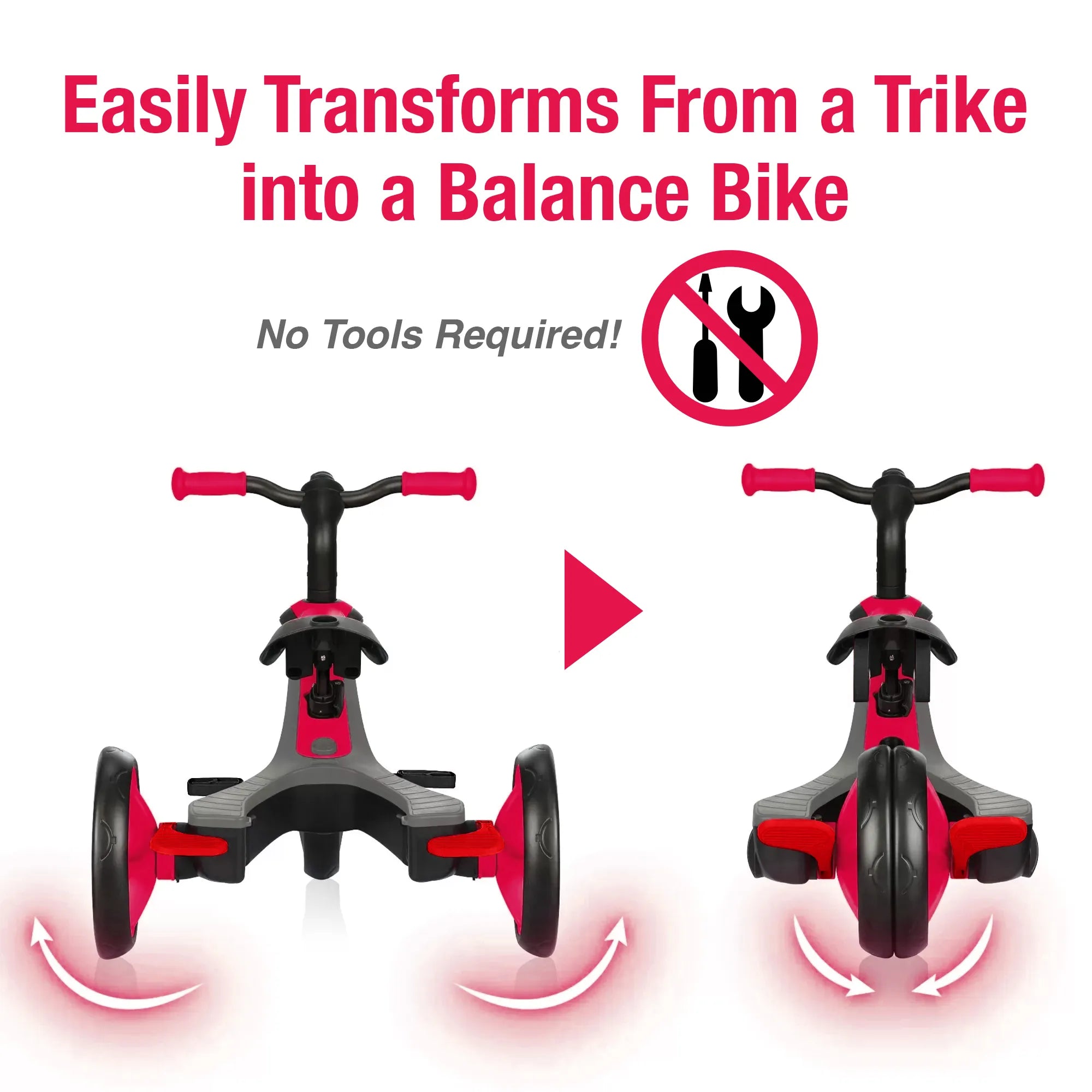 Globber Explorer Trike 4-in-1 - New Red - Award-Winning Fun *New Model* - Ages 10m-5yrs