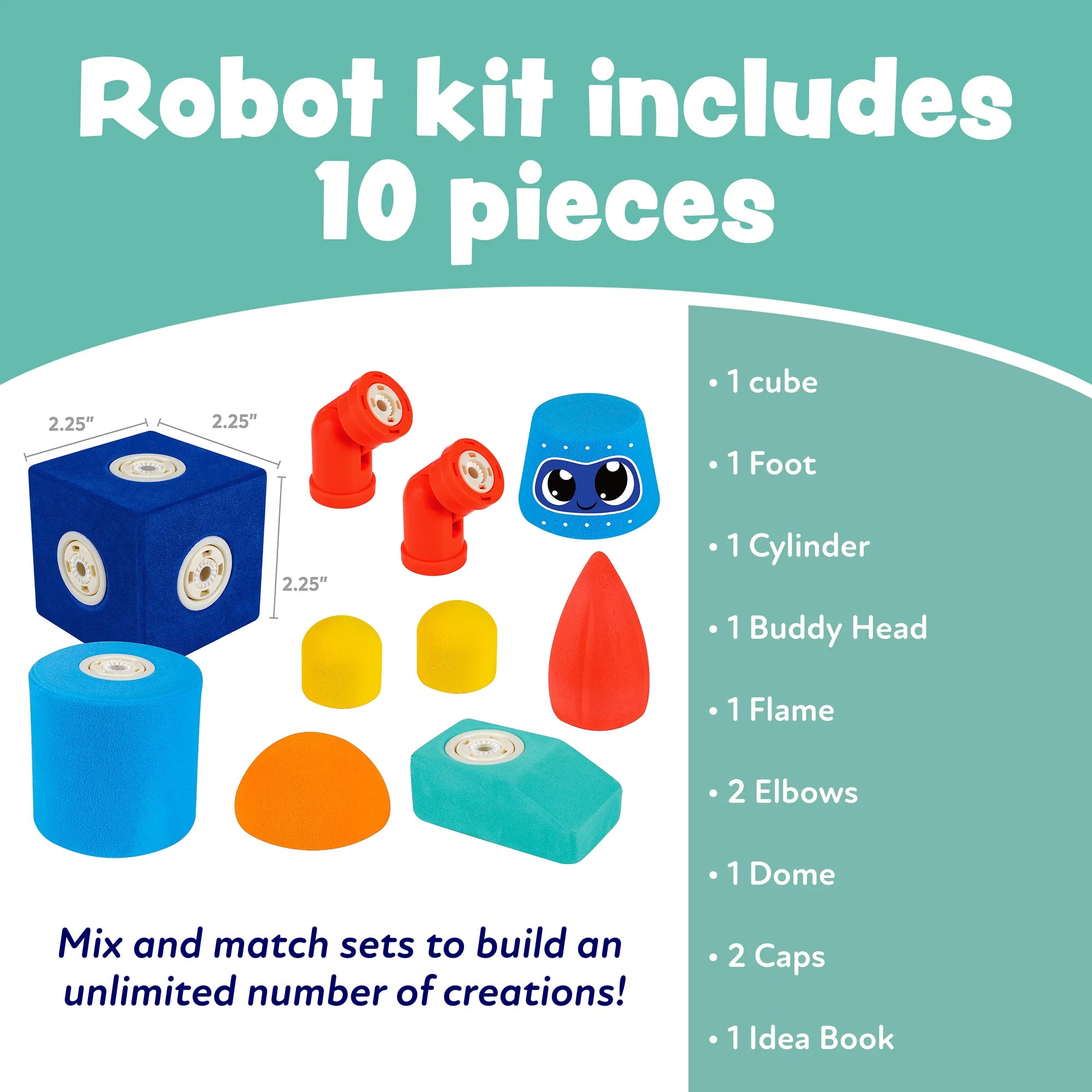 Blockaroo Robots Blockaroo Magnetic Foam Building Blocks - Award Winning STEM - Easiest ...