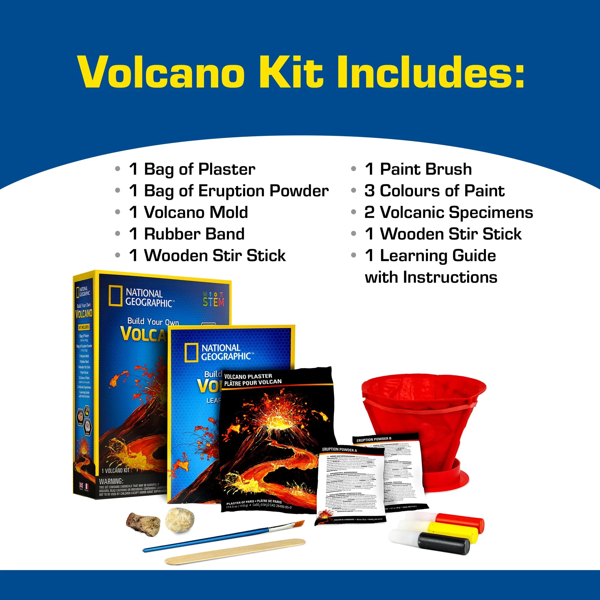 National Geographic Build Your Own Volcano Kit - Age 8+ - Brown's Hobby & Game