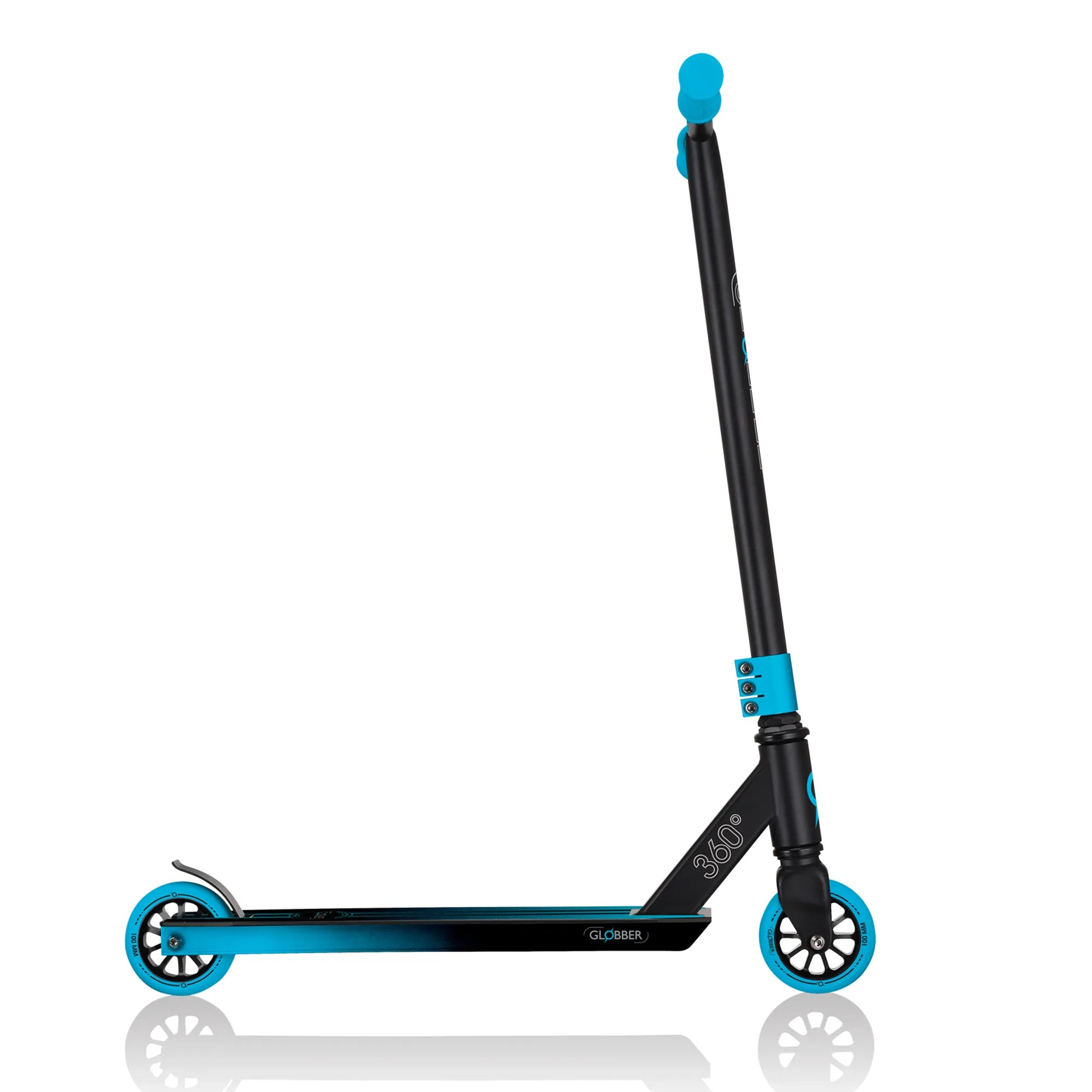 Globber GS 360 - Beginner Stunt Scooter - Black & Blue - Ages 6-Adult - Brown's Hobby & Game