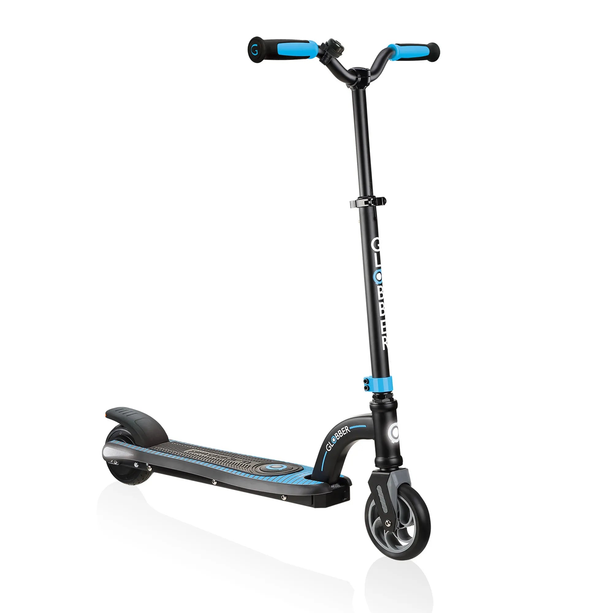 Globber One K E-Motion 10 - Black & Sky Blue - Award-Winning e-Scooter - Ages 8-14+ - Brown's Hobby & Game