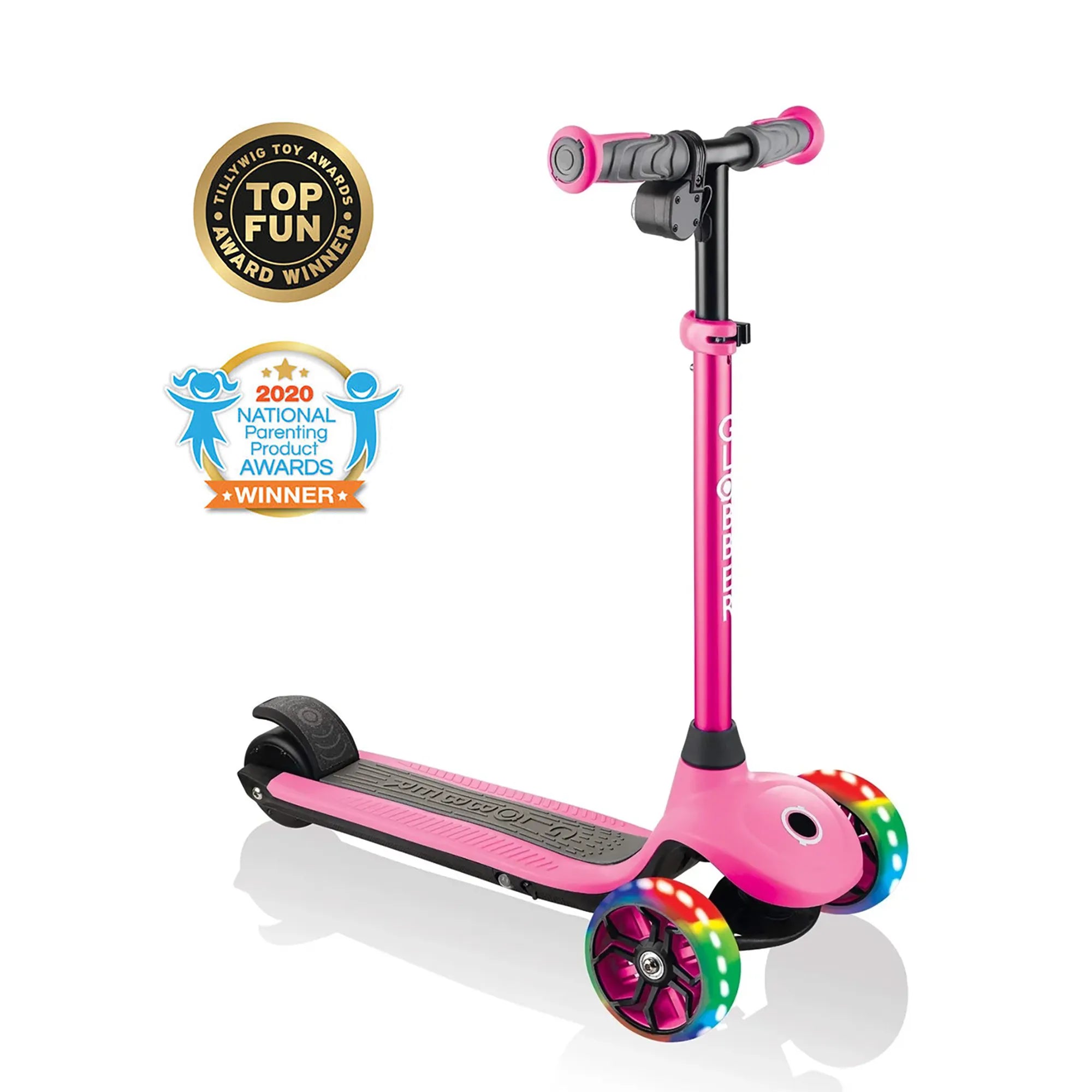 Globber One K E-Motion 4 - Pink - Award-Winning e-Scooter - Age 8+ - Brown's Hobby & Game