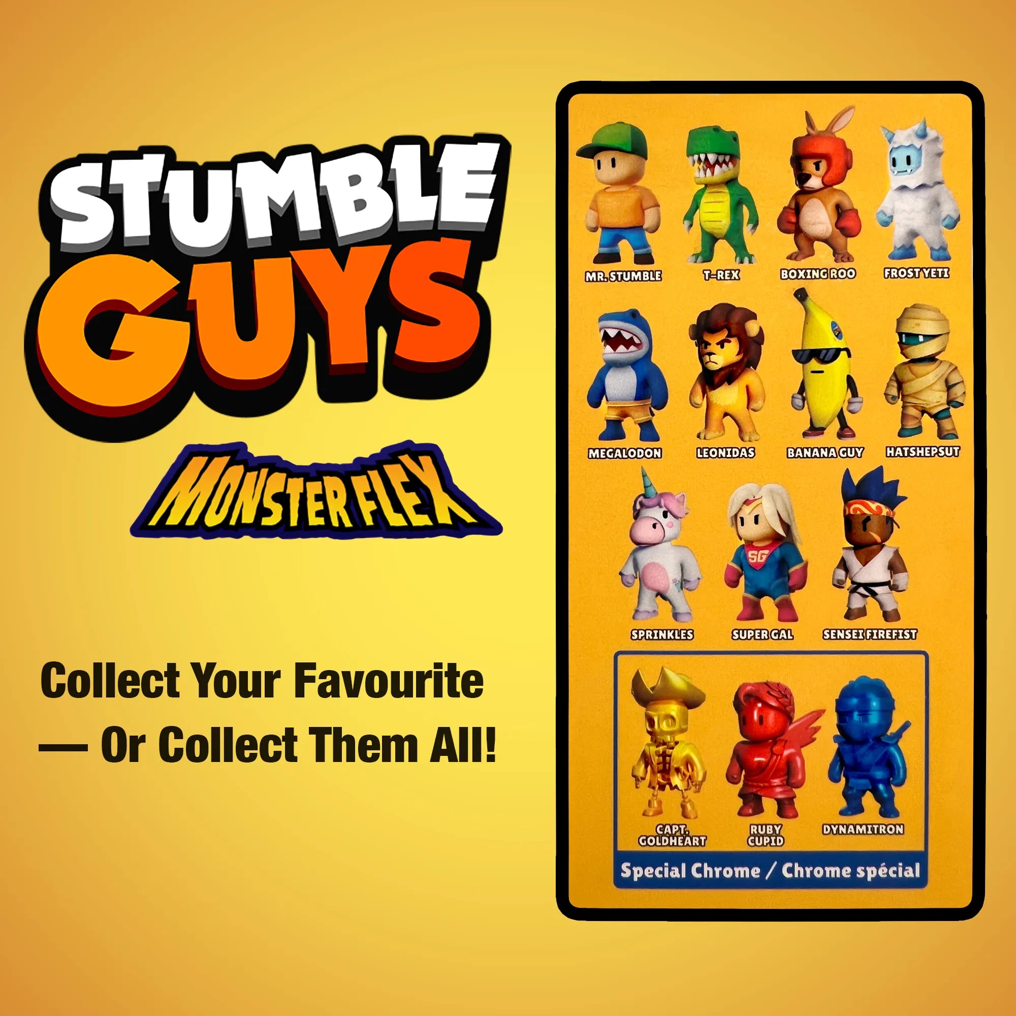 Stumble Guys Monster Flex - Dynamitron - Special Chrome Collectible - Ages 6-Adult - Brown's Hobby & Game